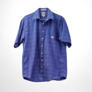 Mens sz Lg Cinch blue short sleeve shirt